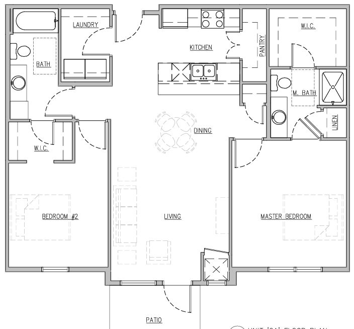 Lincoln Flats 2 bedroom floor plan